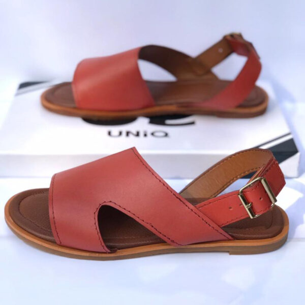Asymmetrical cutout upper sandals for ladies