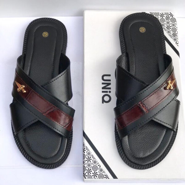 Black with Burgundy accents and Gold hardware