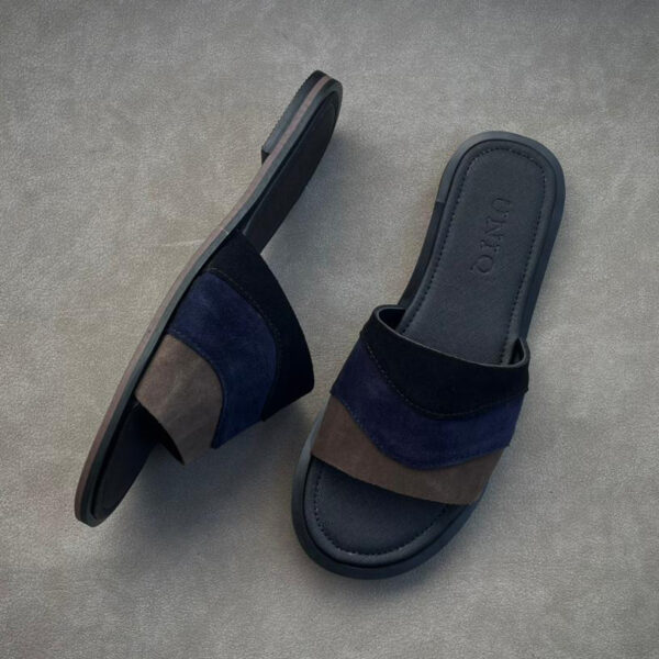 Three-layer-color-slide Tiered Multi-Color Upper Slipper for men