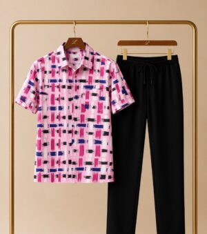 be772b66-babd-4a1f-8202-bce8093c7a20 Men’s printed short sleeve shirts with black trousers